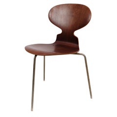 The "Ant" Chair Model 3100  Made In Teak By Arne Jacobsen From 1950s
