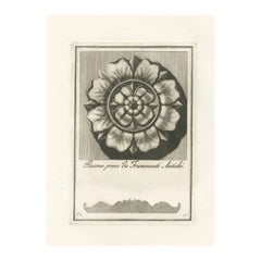 Engraving of an Antique Rosette Plate 45 by Antonini, circa 1780