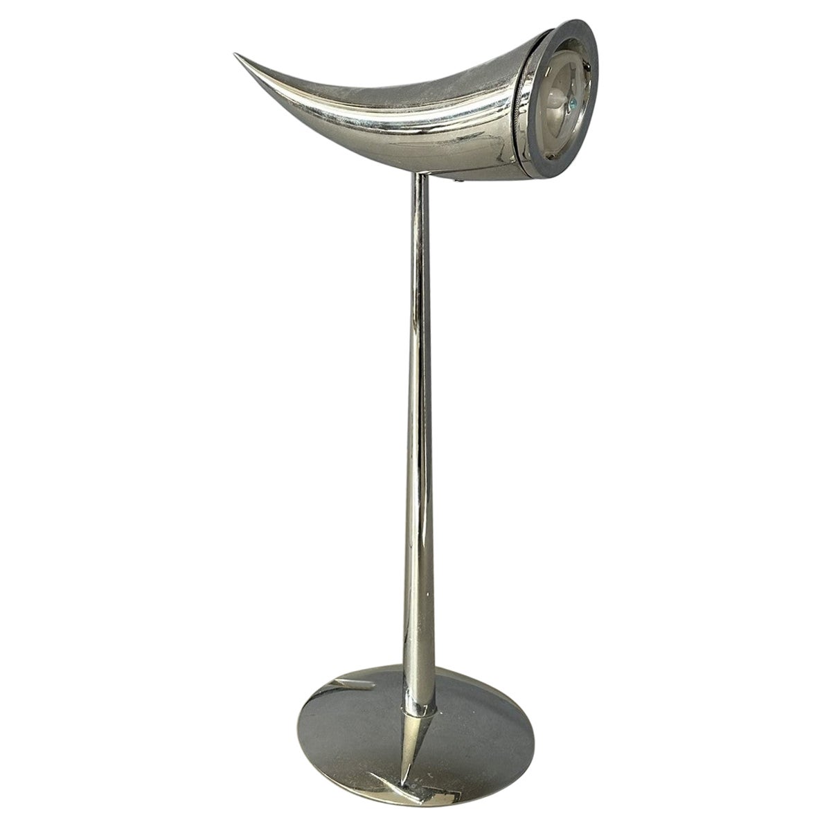 Table Lamp 'ARA', design by Phiiippe Starck for Flos, 1988, chromed steel, works