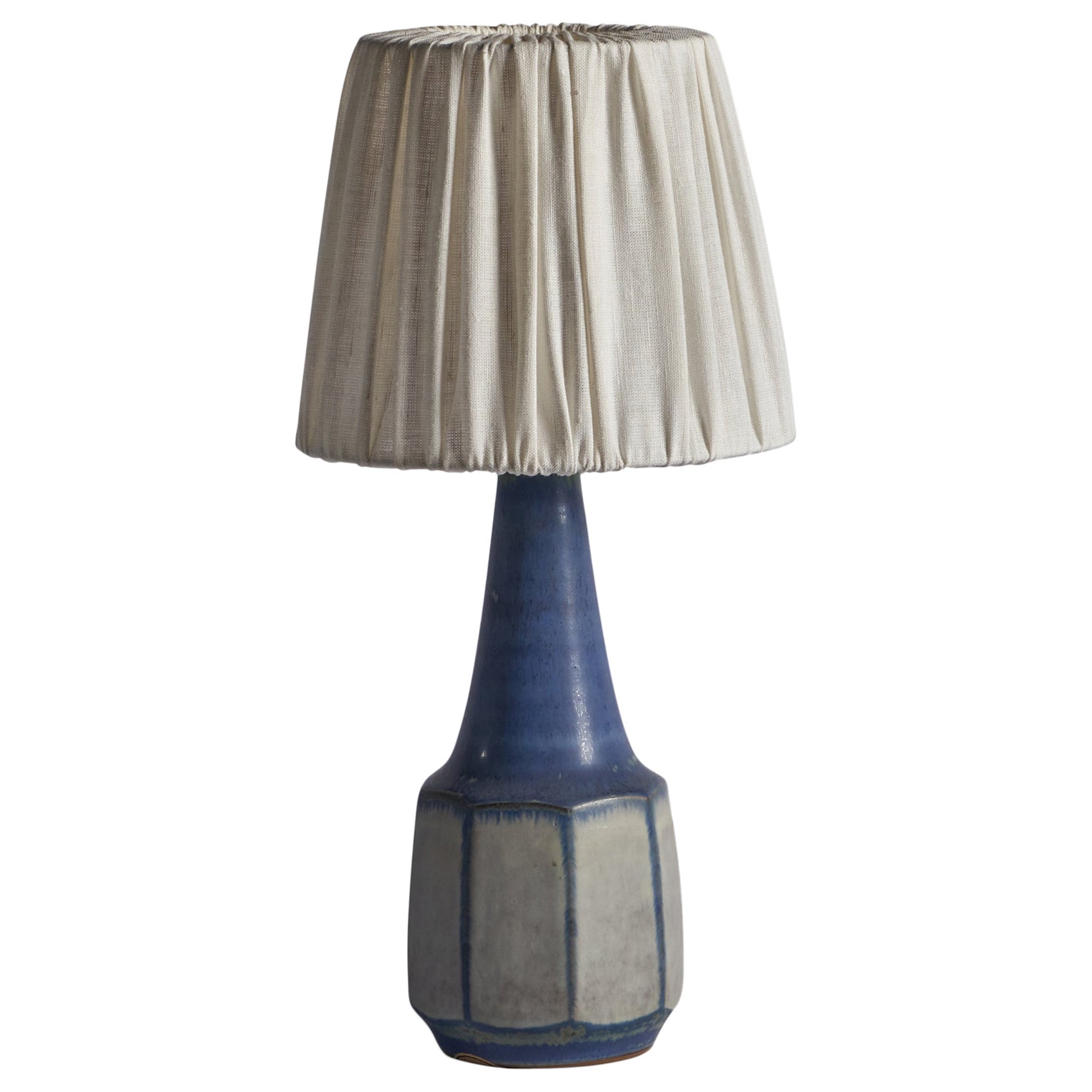 Marianne Starck, Table Lamp, Stoneware, Fabric, Denmark, 1960s For Sale