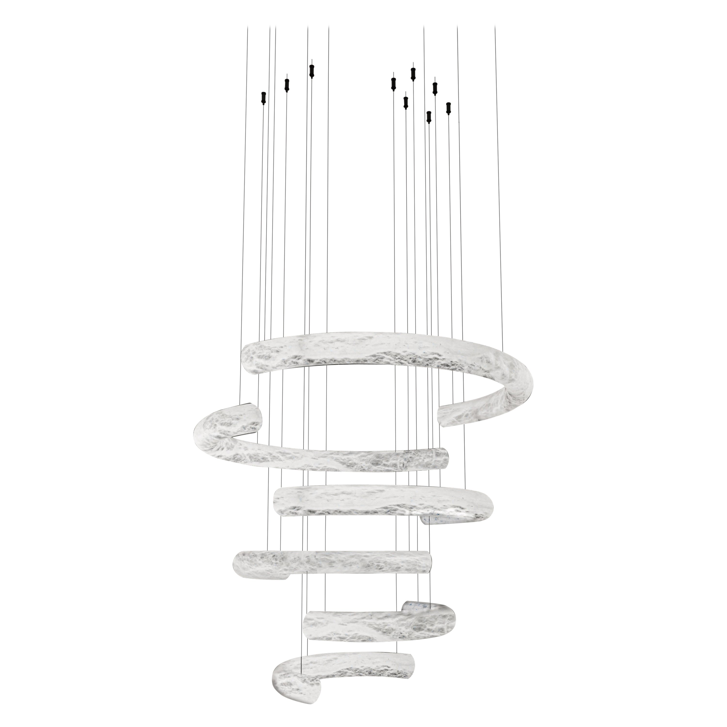 Grande lampe à suspension Futatsu par Alabastro Italiano en vente