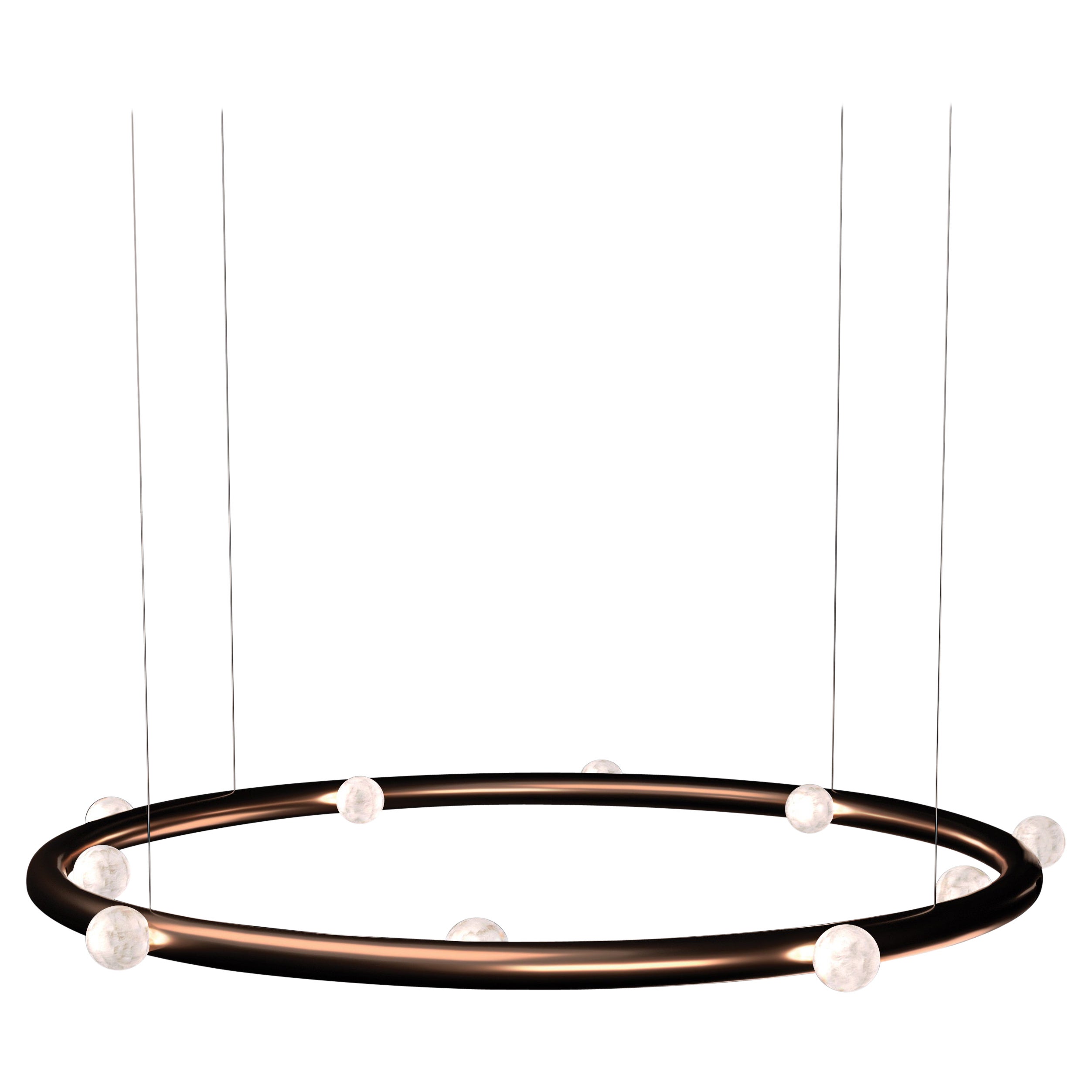 Demetra Round 90 Copper Pendant Lamp by Alabastro Italiano