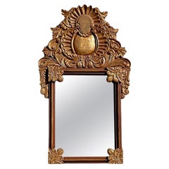 Vintage Boho Monumental Carved Gilt Mirror