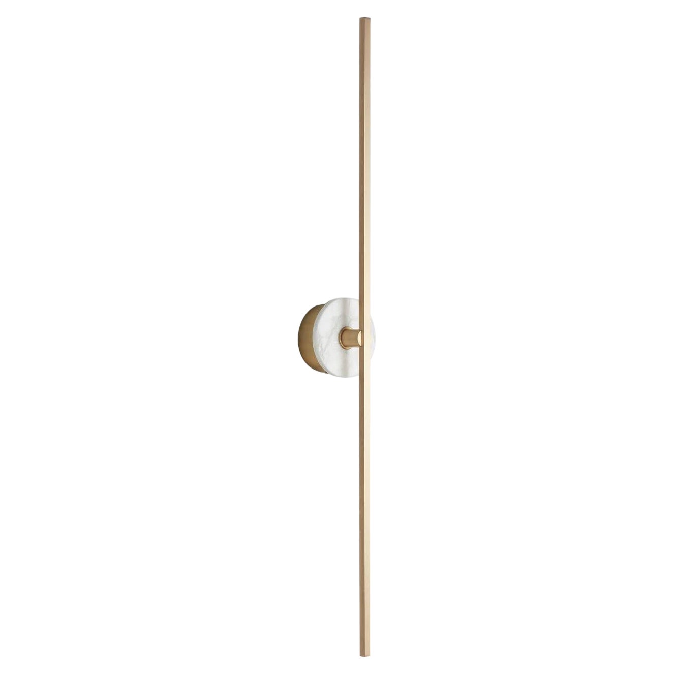 Essential Grand Stick Sconce in Alabaster For Sale