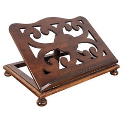 Retro Italian Carved Decorated Adjustable Book Stand Rest