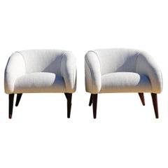 Ein Paar Mid Century Modern 1950's Lounge Chairs von Sherman Bertram