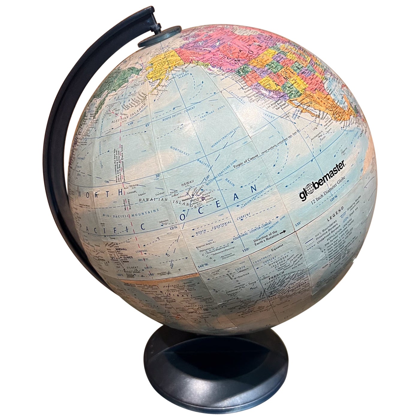 20th Century Vintage Globemaster World Globe For Sale