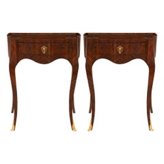 Pair Of Italian 19th Century Genovese St. Rosewood And Ormolu Side Tables
