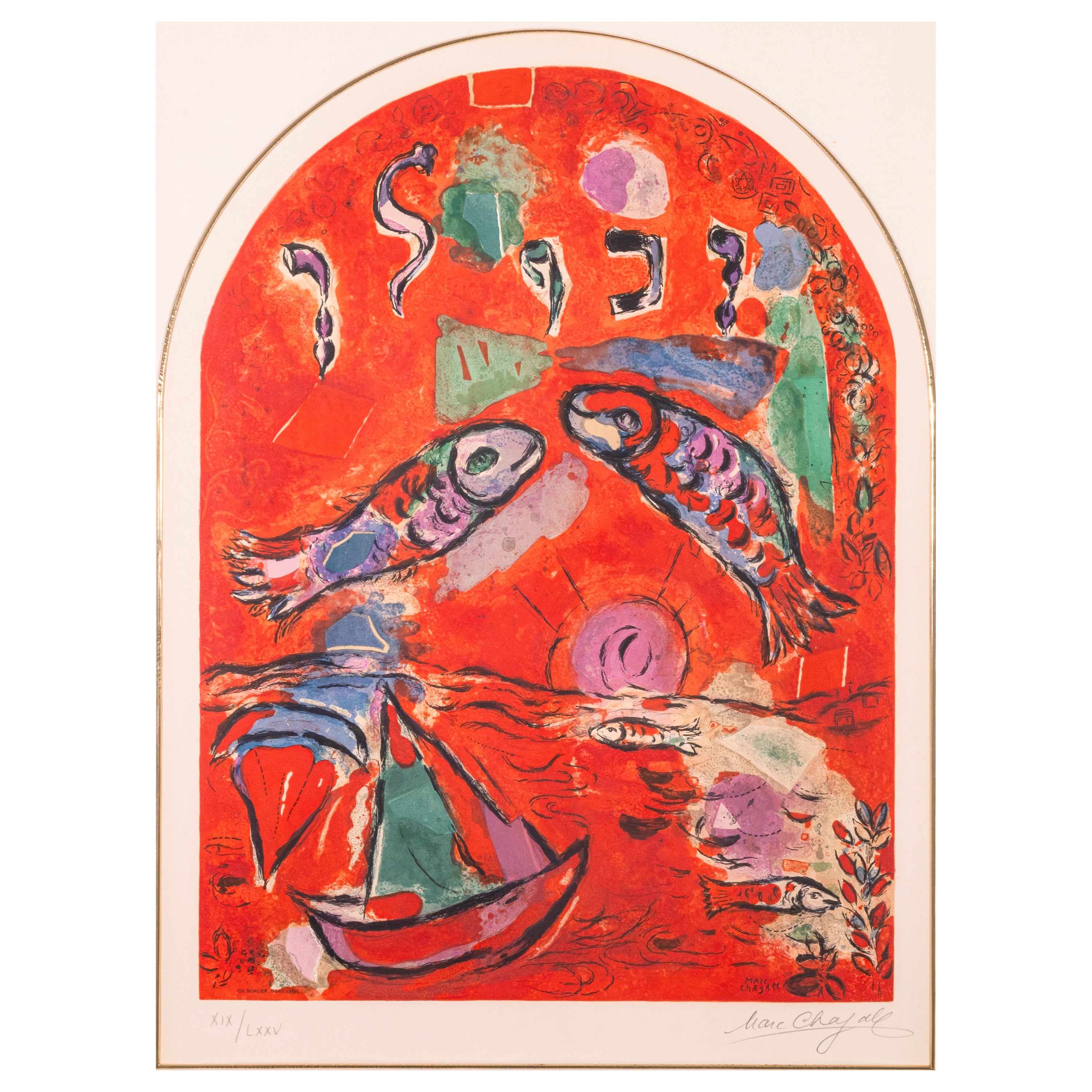 Marc Chagall The Tribe of Zebulon (Mourlot CS 16) Signed Lithograph on Paper For Sale