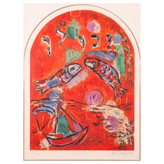 Vintage Marc Chagall The Tribe of Zebulon (Mourlot CS 16) Signed Lithograph on Paper