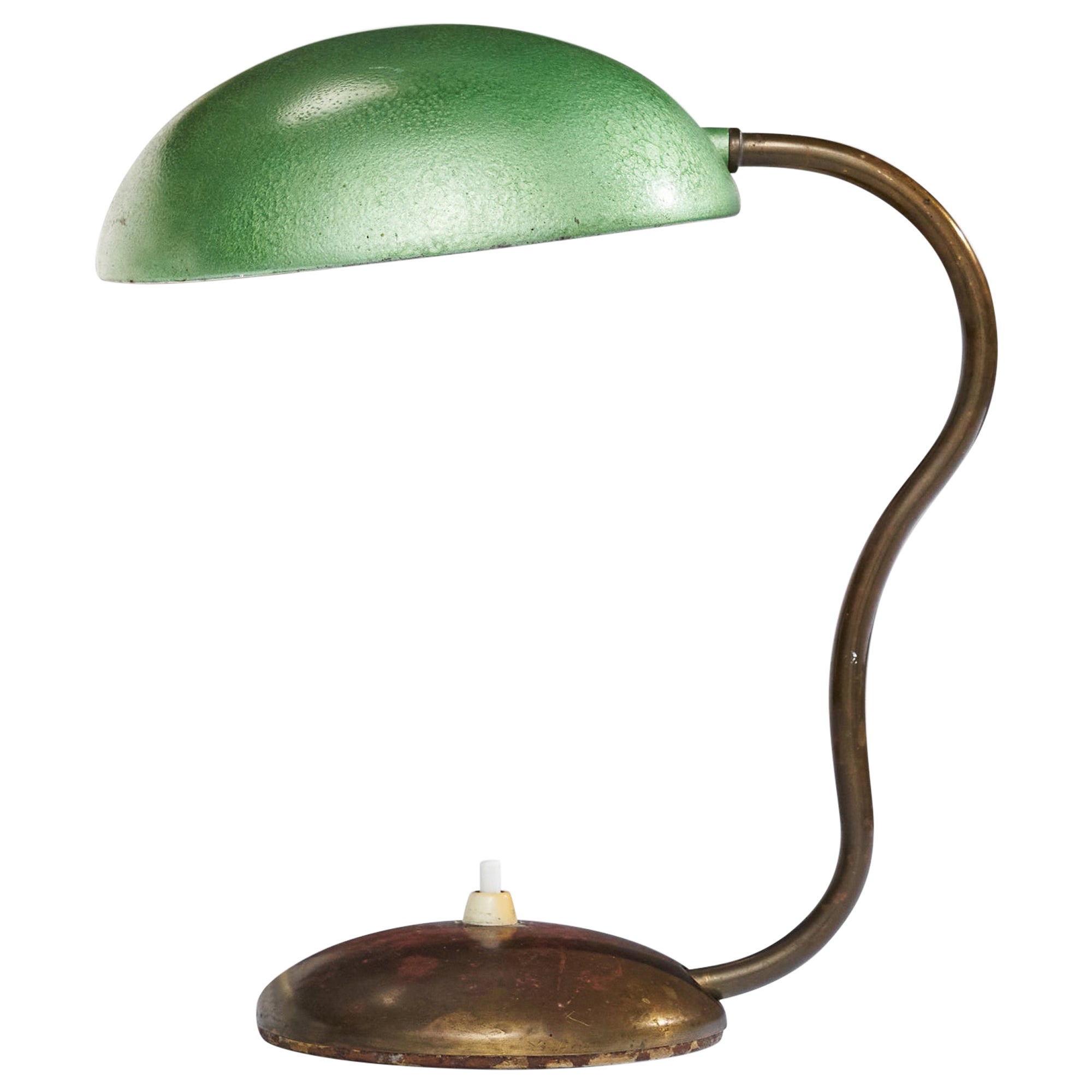 ASEA, lampe de bureau, laiton, métal, Suède, années 1940