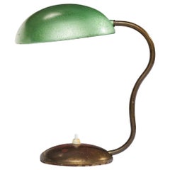 Vintage ASEA, Table Lamp, Brass, Metal, Sweden, 1940s