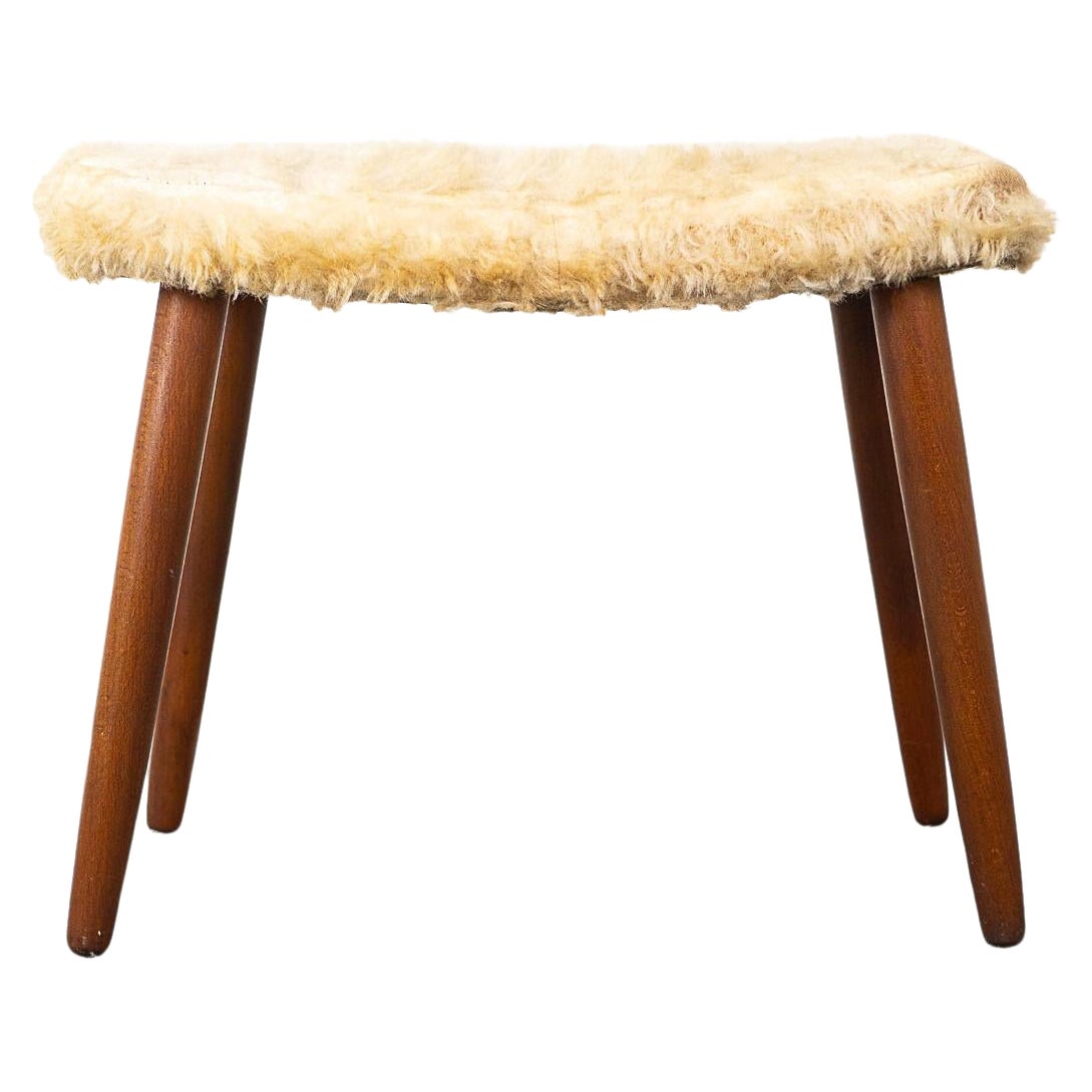 Danish Mid-Century Modern Beech Footstool
