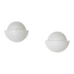 RAAK P-1412 Sculptural Milk Glass Wall Sconce by Sergio Asti, 1960s