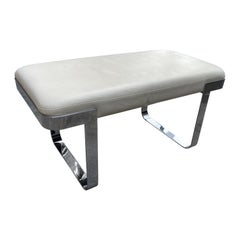 Tri-Mark Leather and Chrome Bench