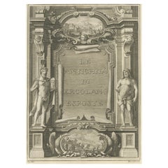 Original Italian Frontispiece with Classic Elegance Engravings, 1757