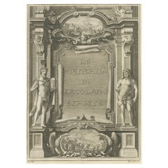 Original Italian Frontispiece with Classic Elegance Engravings, 1757 