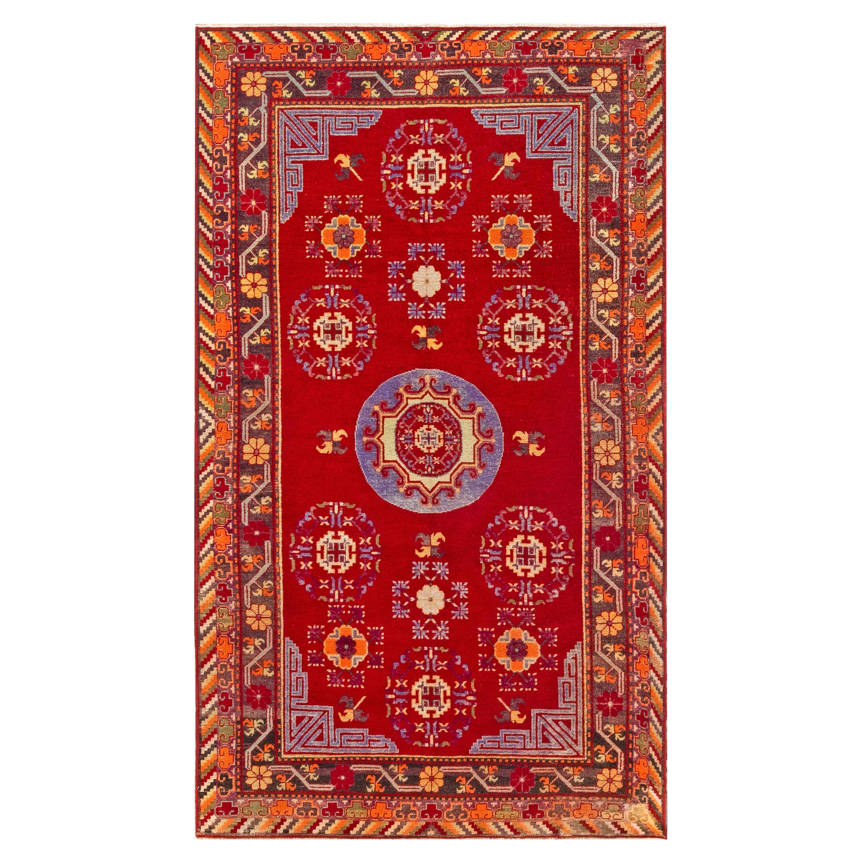 Mid-20th Century Samarkand Handmade Wool Rug