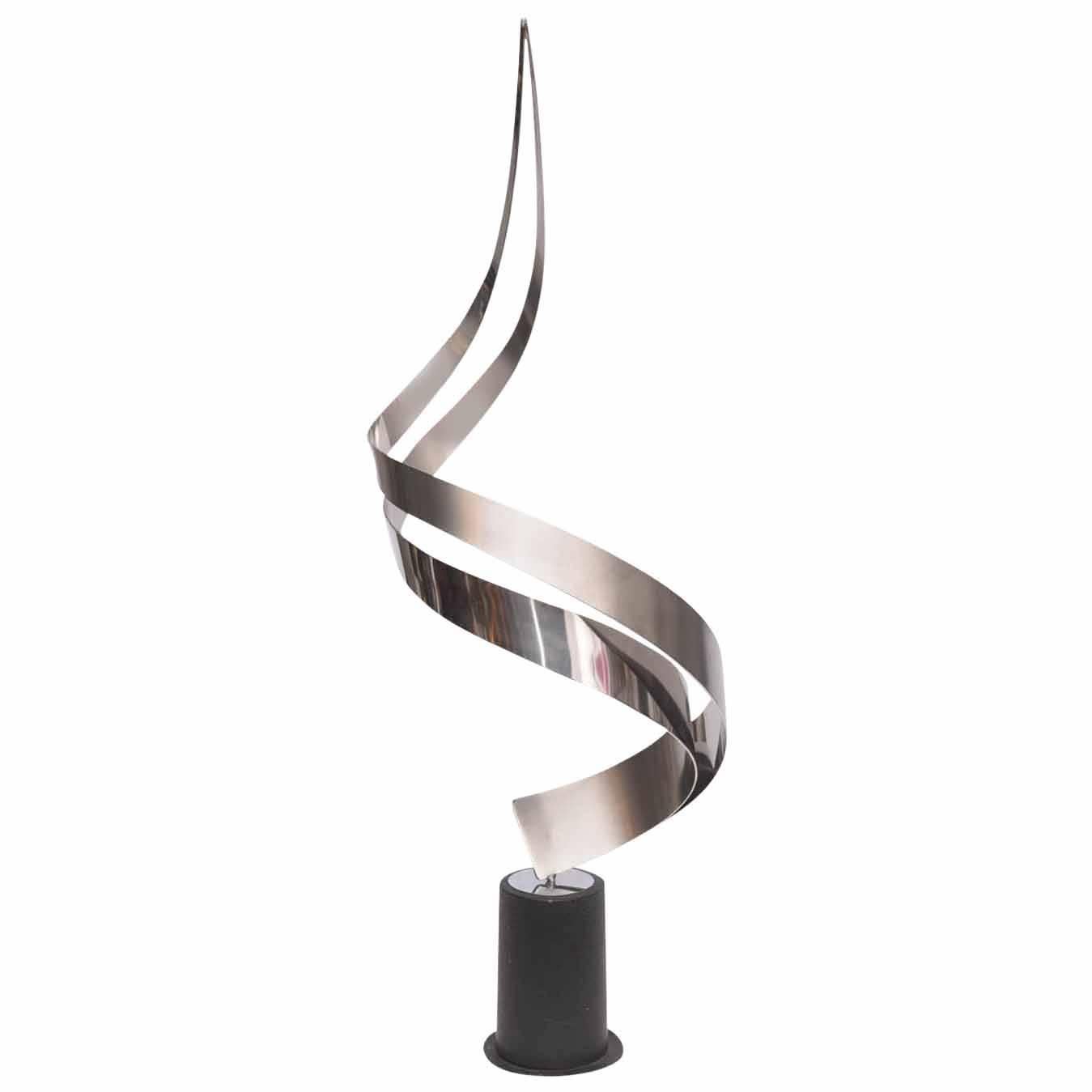 Curtis Jere Swivel Swirl Sculpture in Chrome, 1970s, USA For Sale