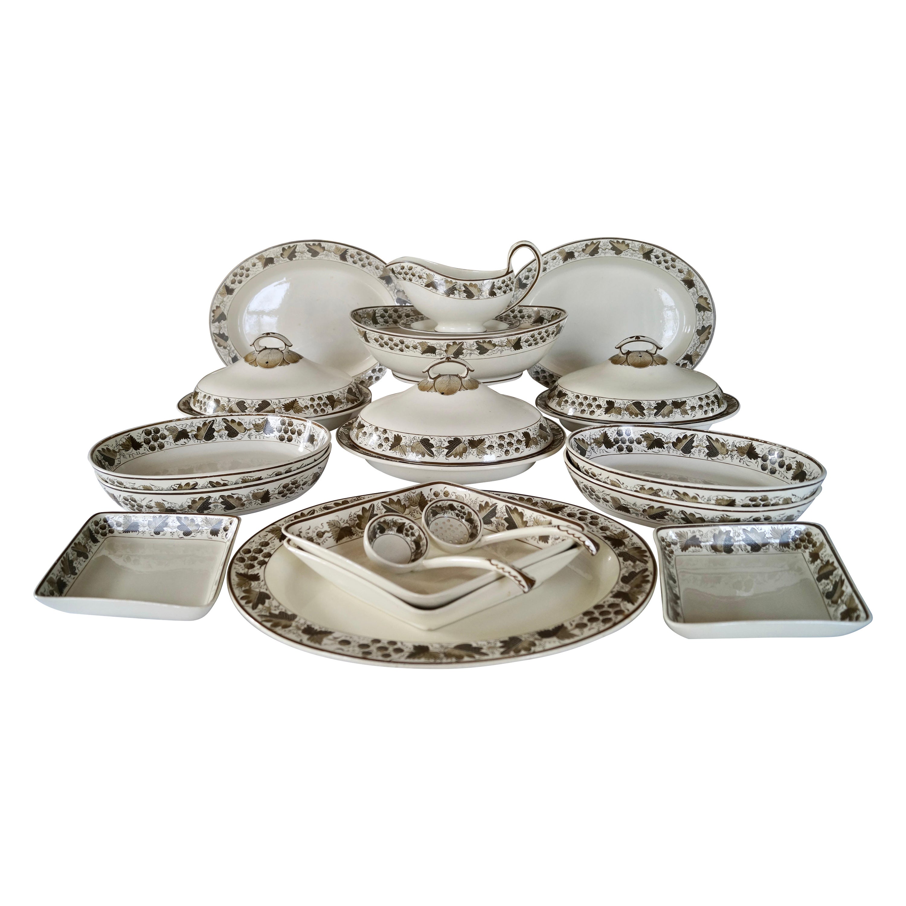 Magnifique et rare pièce de vaisselle ancienne Copeland Spode Creamware, datant d'environ 1800