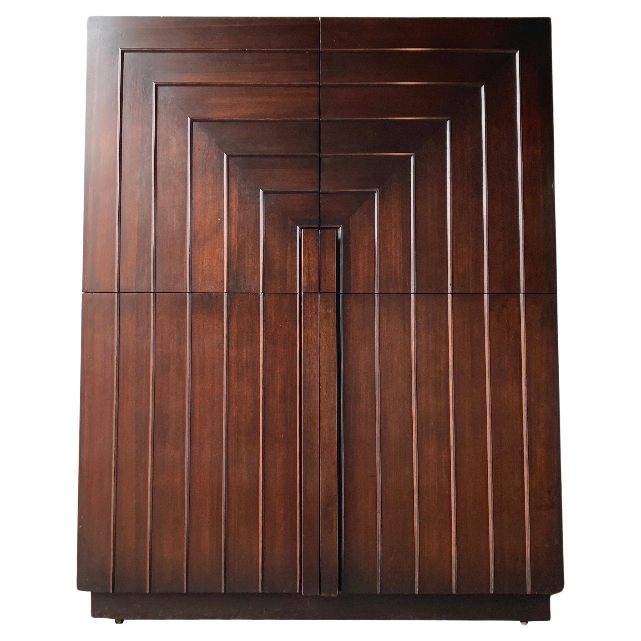 Original T.H. Robsjohn Gibbings Rectilinear Cabinet Credenza for Widdicomb