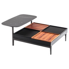 Volage Ex-S Coffee Table in Marble and Aluminium Base by Philippe Starck