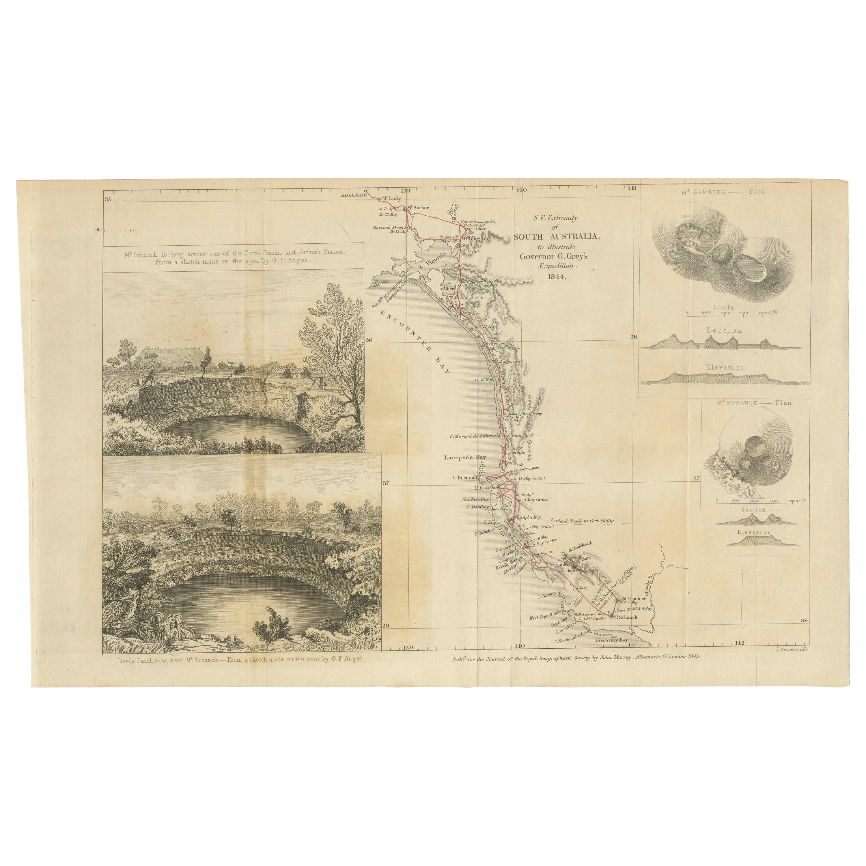 Die Durchquerung der vulkanischen Grenze: Eine südaustralische Expedition von 1844 im Angebot