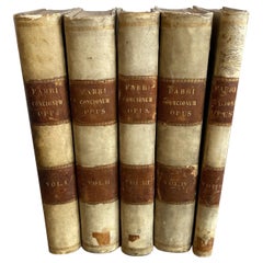 Ensemble de 5 livres en vélin Fabri Concionum opus de 1872