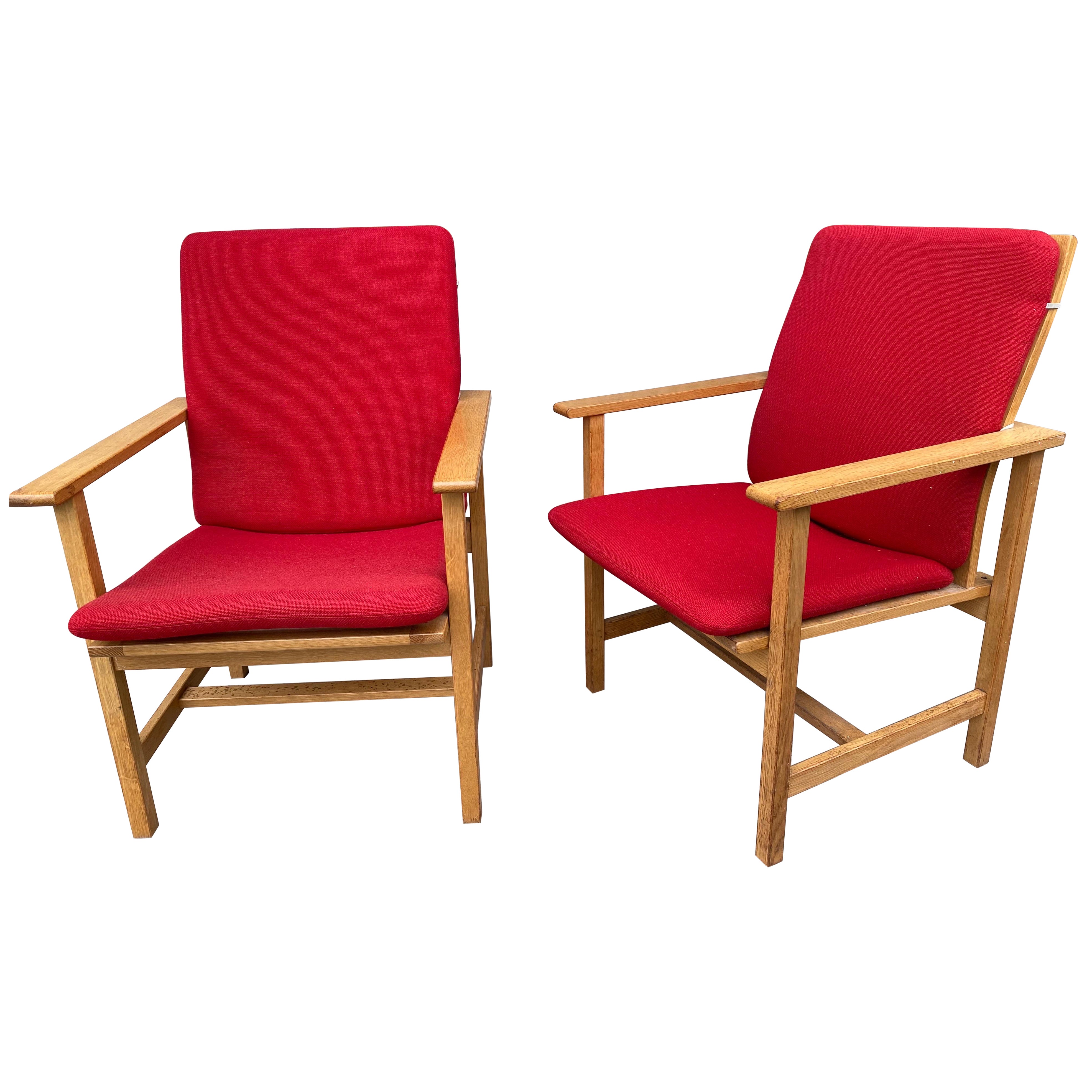 Pair of Børge Mogensen for Fredericia Armchairs Model 2257 For Sale