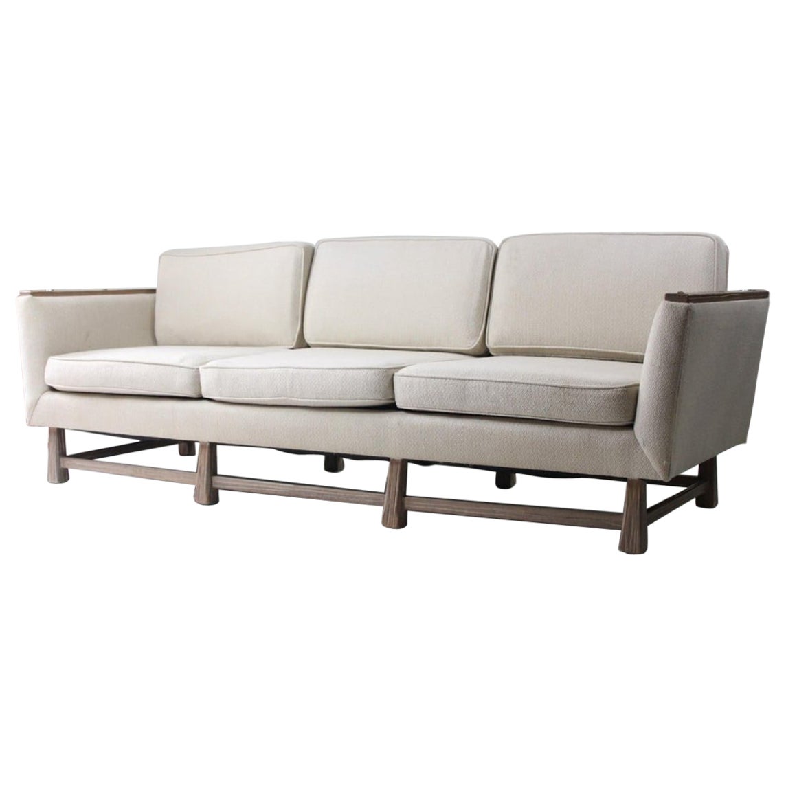 A. Brandt for Ranch Oak Cerused Oak Minimalist Three Seat Sofa.  For Sale