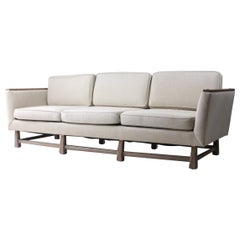 A. Brandt for Ranch Oak Cerused Oak Minimalist Three Seat Sofa. 