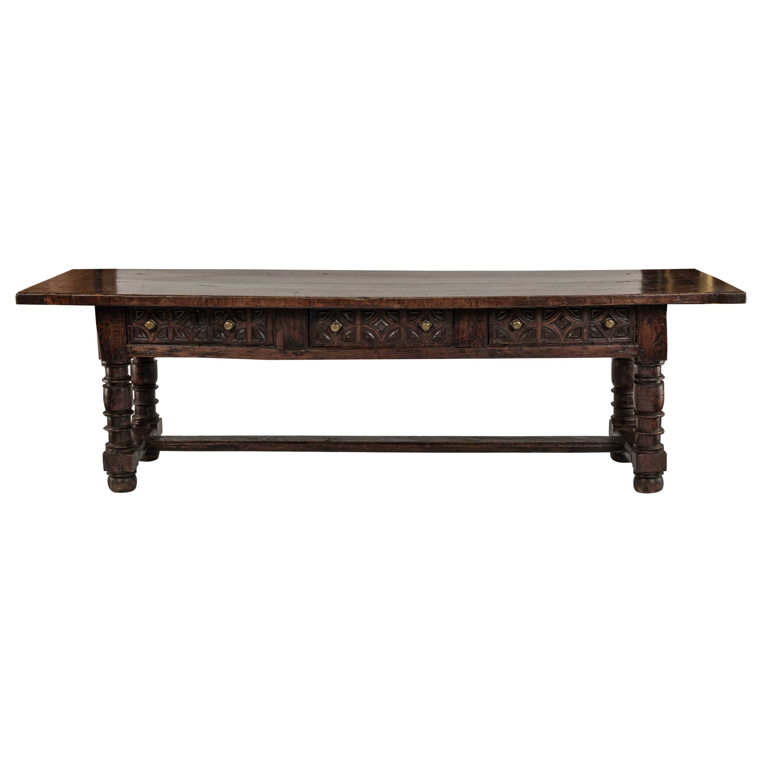 Large 17th Century Spanish Walnut Table