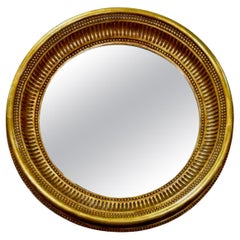 19th C Style Panache for Michael Taylor Regency Giltwood Round Mirror