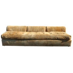 Mid-Century Bolster Back Sofa in the Style of Milo Baughman by Marge Carson