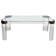 Lucite Dining Table by Charles Hollis Jones from the "Waterfall" Line, c1970s