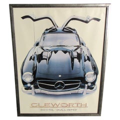 Mercedes Benz Gullwing Lithographie von Harold James Chelworth, Vintage