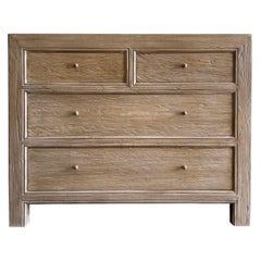 Custom Reclaimed Elm Wood Chest of Drawers Natural Finish
