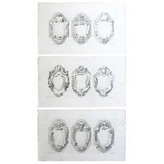 Antique 1728 James Gibbs Architectural Ornament Engravings - Set of 3