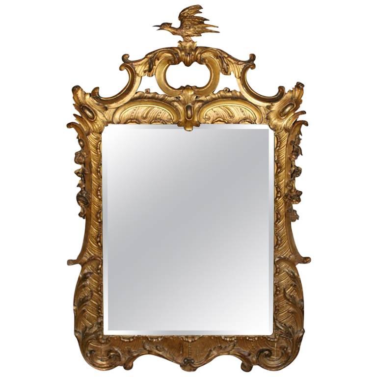 18th Century Carved Chinoiserie-Style Wall Mirror