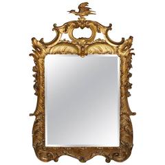 18th Century Carved Chinoiserie-Style Wall Mirror 1