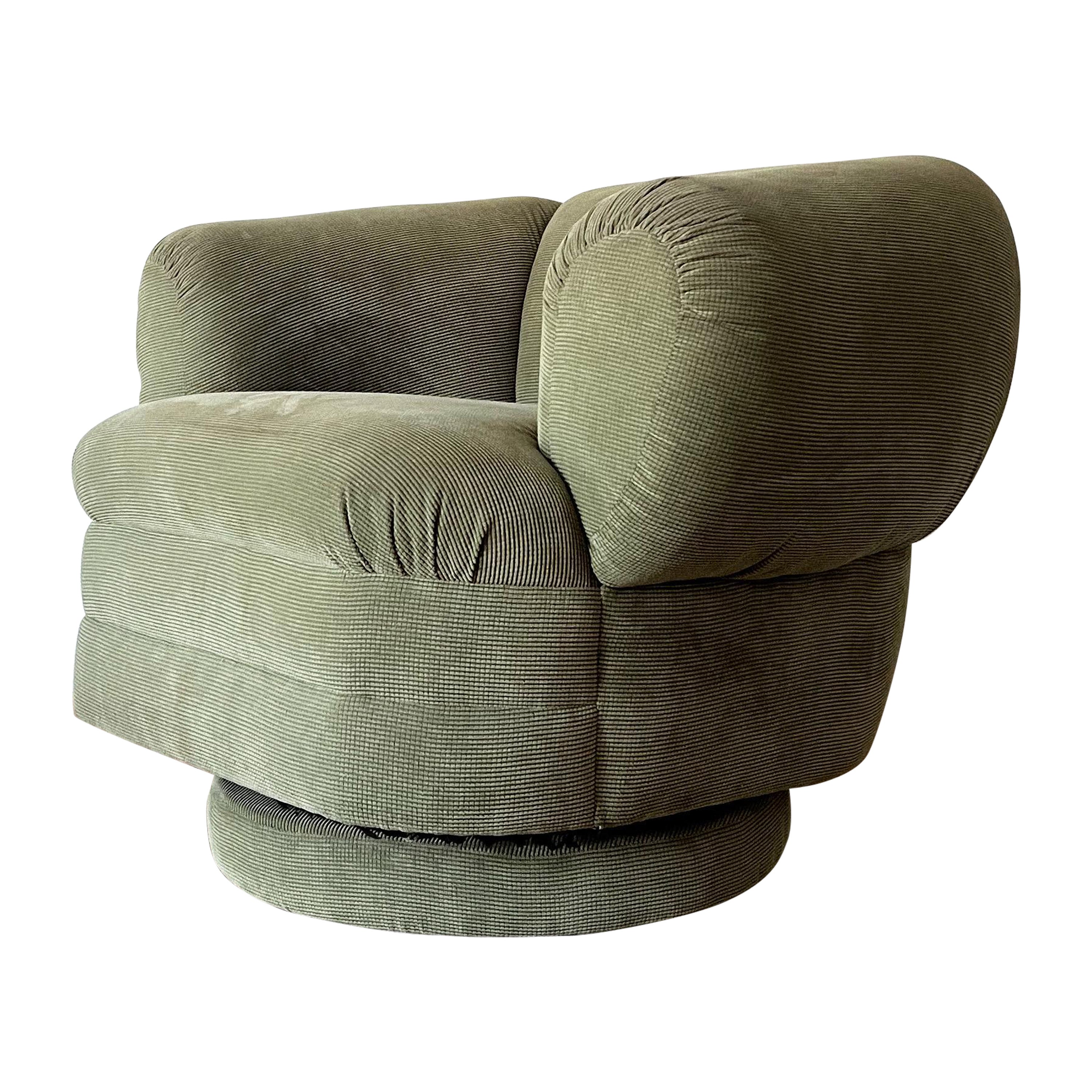 Swivel Chair in the Style of Vladimir Kagan for Directional