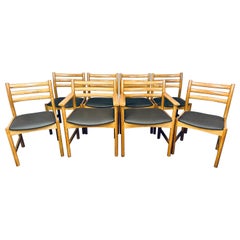 Set of 8 1960s Oak Danish Poul Volther for Sorø Stolefabrik Dining Chairs