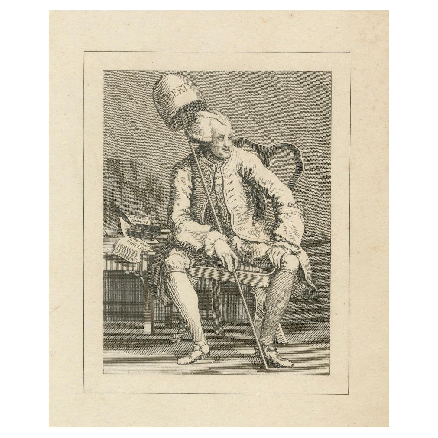 Satirical Vision of John Wilkes - Champion of Liberty, ca. 1820 For Sale