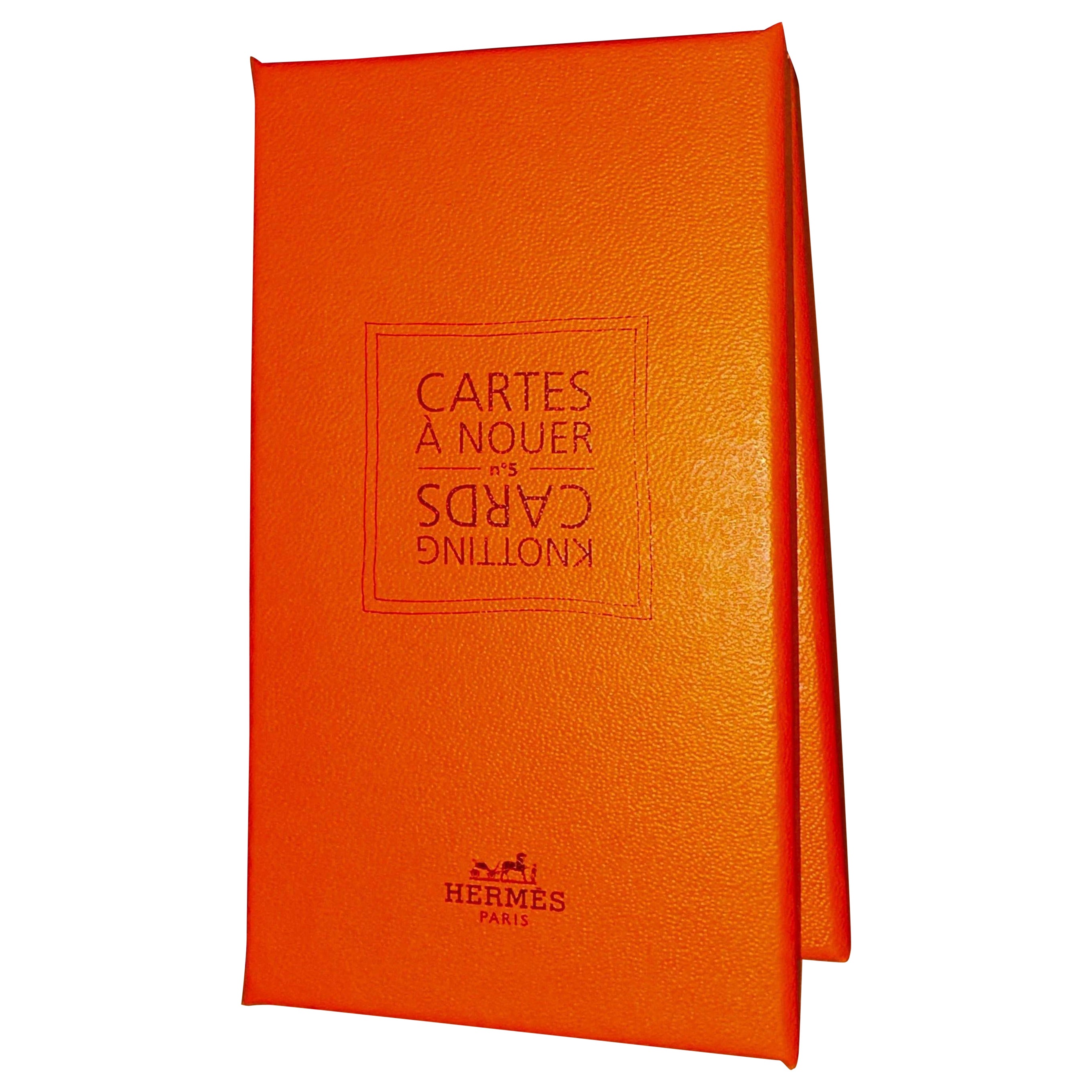 Hermés Cartes A Nouer, Scarf Knotting How-To Card Set, New in Box, France 

 For Sale