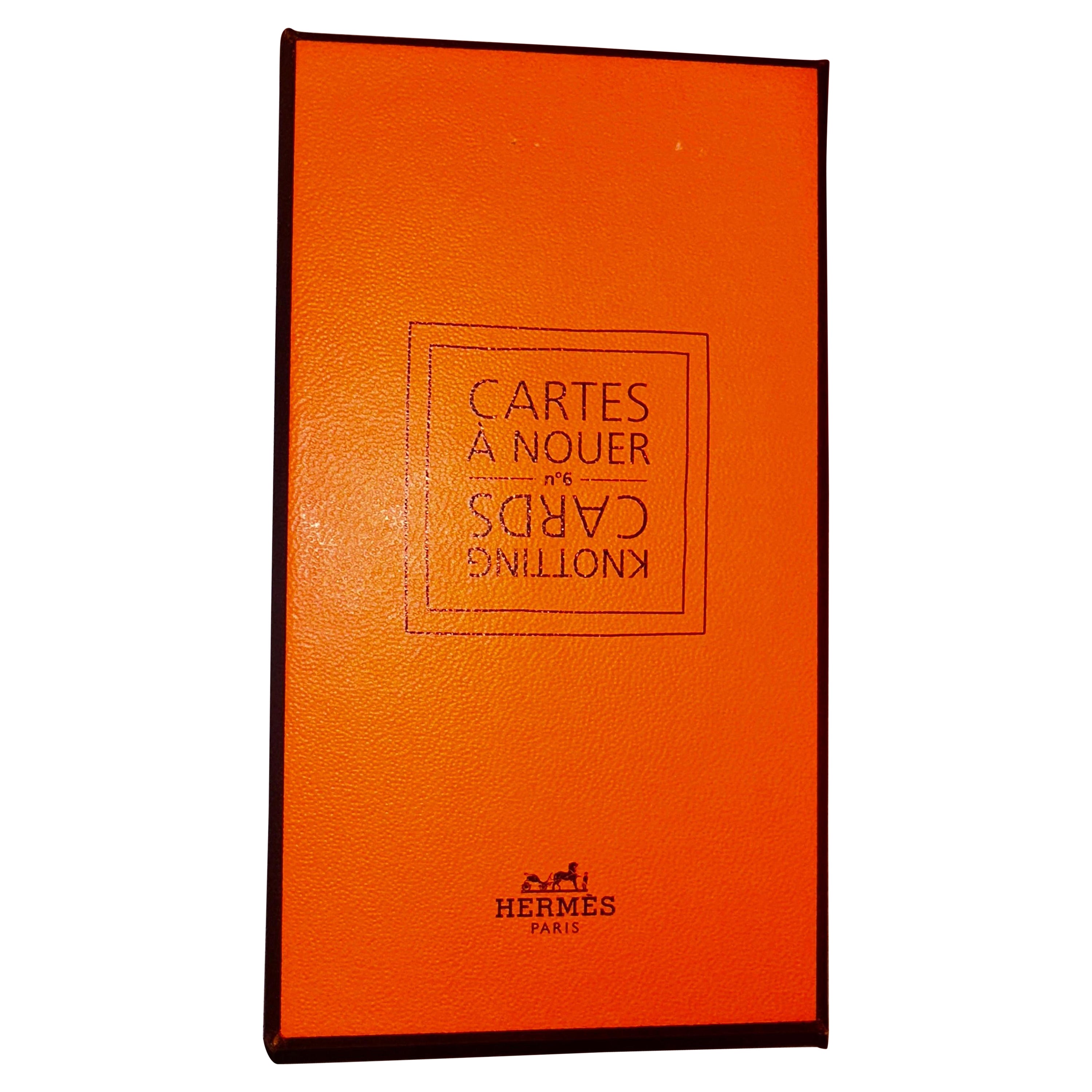 Hermés Cartes A Nouer, Scarf Knotting How-To Card Set, New in Box, France  For Sale