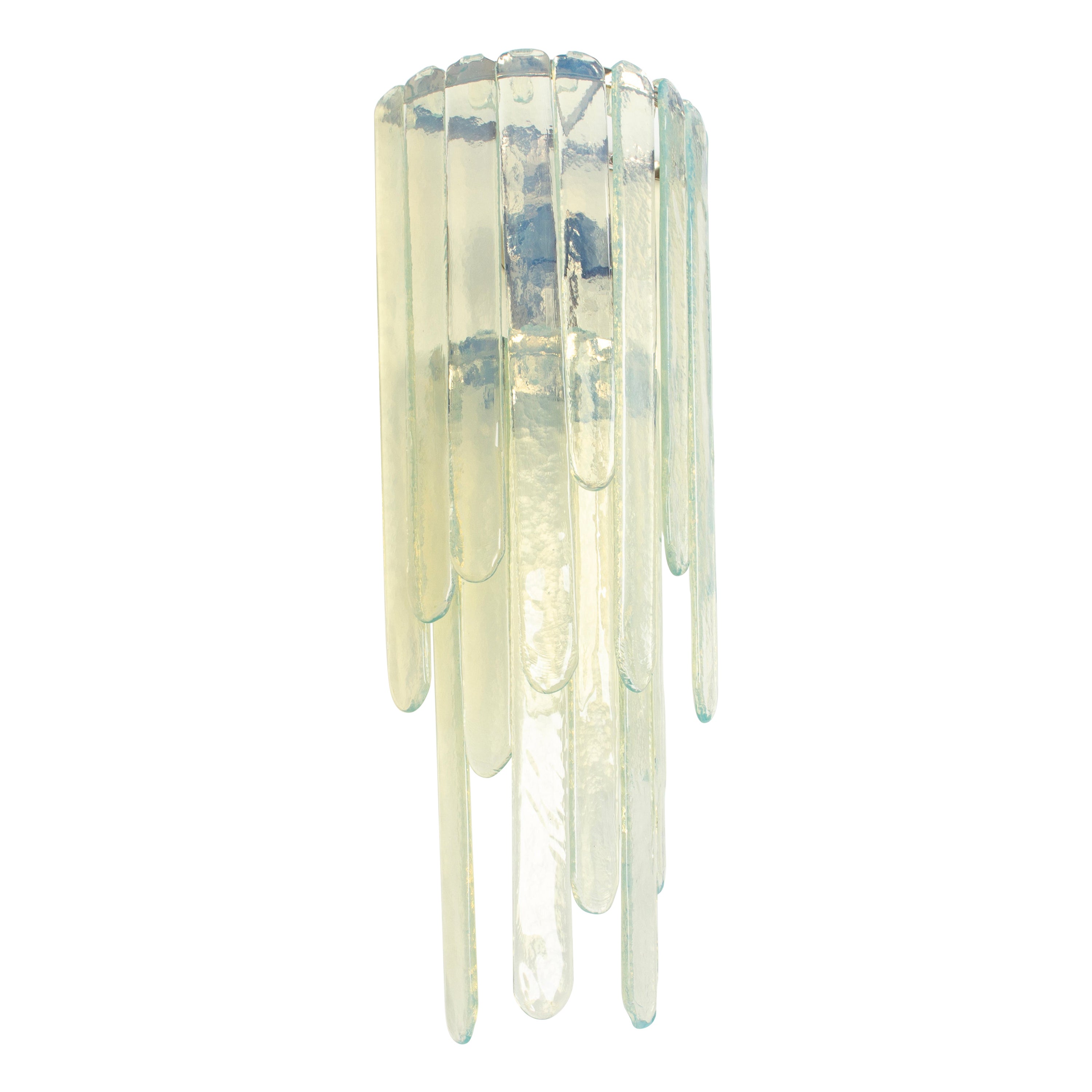 Extra Large Blue Murano Glass Wall Lamp by Carlo Nason for Mazzega, Italy, 1970s For Sale