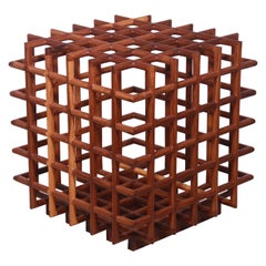 Clutch - a sculptural vessel made from hand-carved lattice by Laylo Studio