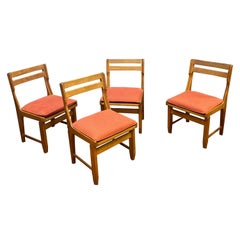 Guillerme et Chambron, Set of 4 Chairs , Edition Votre Maison circa 1970