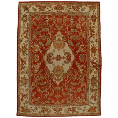Antique Turkish Oushak Rug with Traditional Modern Style