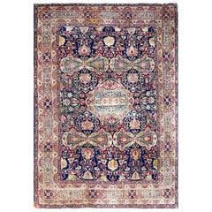 Used Persian Kermanshah/Laver Carpet, c-1880's, A sign rug 